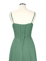 Spaghetti Asymmetrical Bridesmaid Dress 