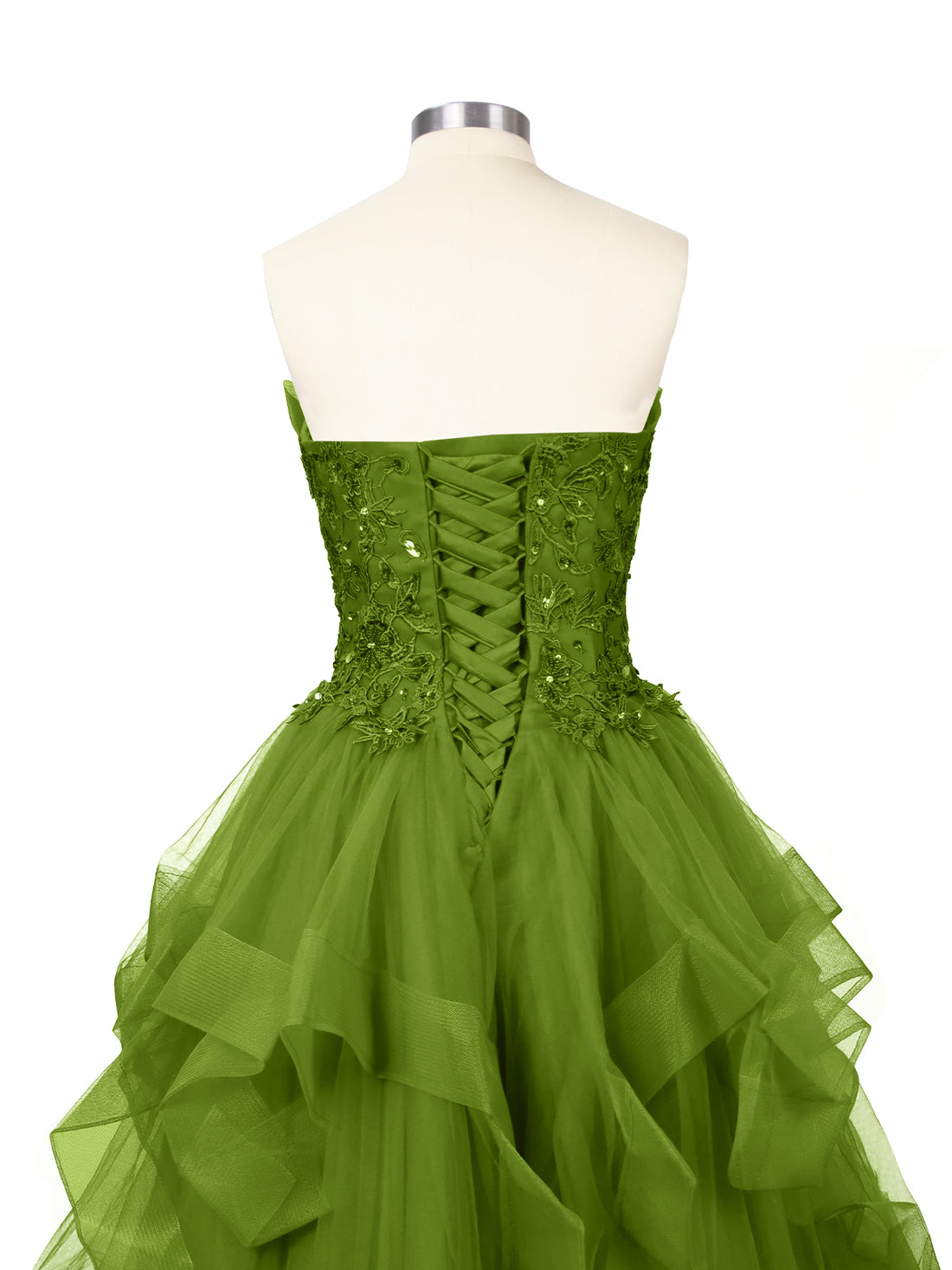 Tiered Strapless Prom Dress 