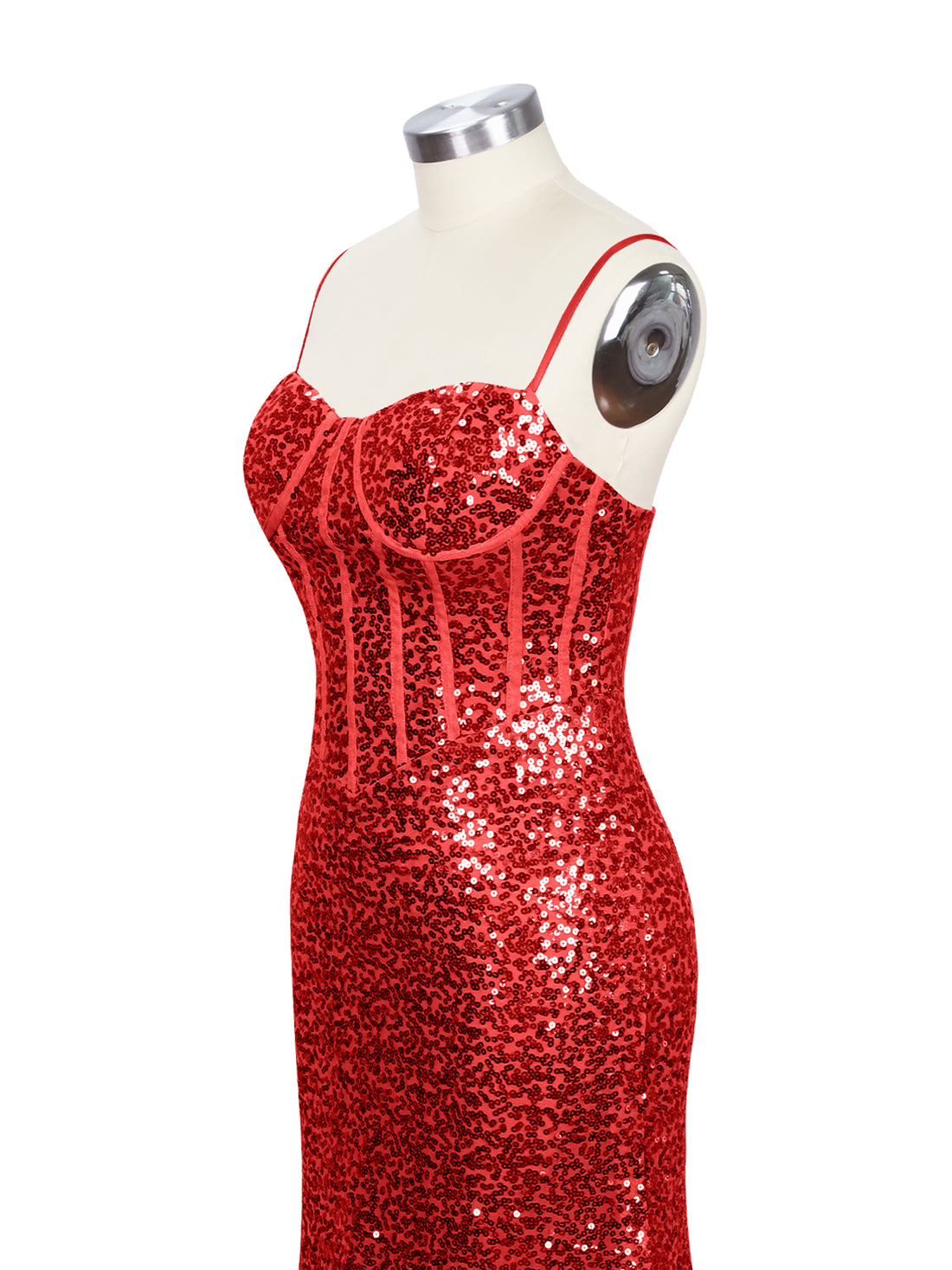 Spaghetti Sheath Prom Dress 