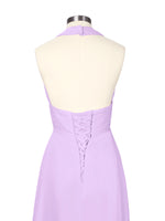 Ruched Halter Bridesmaid Dress 