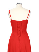 Spaghetti Asymmetrical Bridesmaid Dress 