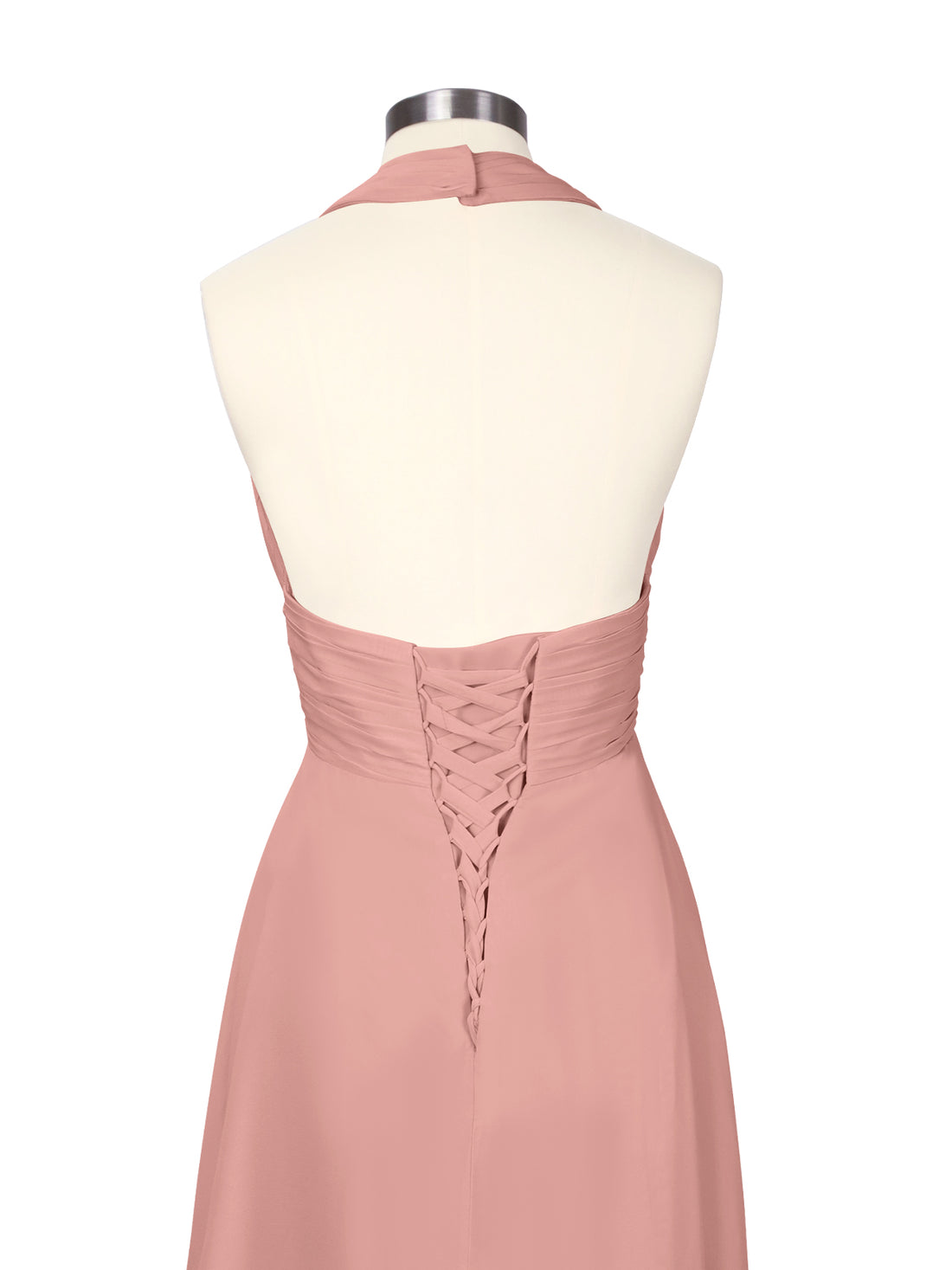 Ruched Halter Bridesmaid Dress 