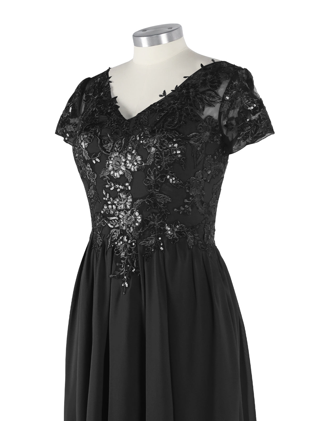 Short Sleeves Chiffon Dress 