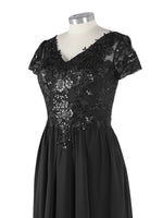 Short Sleeves Chiffon Dress 
