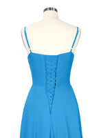 Spaghetti Asymmetrical Bridesmaid Dress 