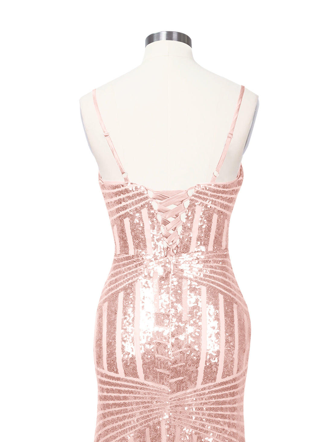 Geometric Sequin Prom Dress 