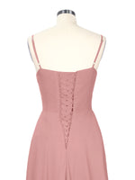 Spaghetti Asymmetrical Bridesmaid Dress 