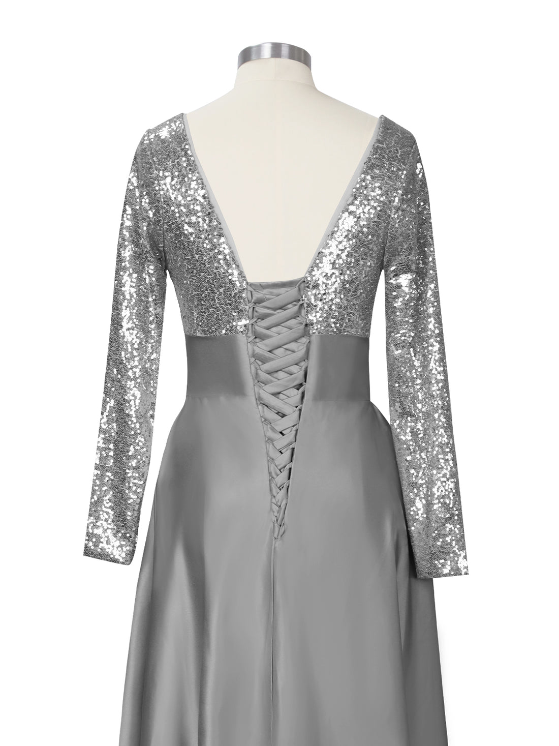 Long Sleeveless Sequin Prom Dress 
