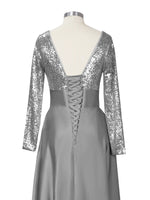 Long Sleeveless Sequin Prom Dress 