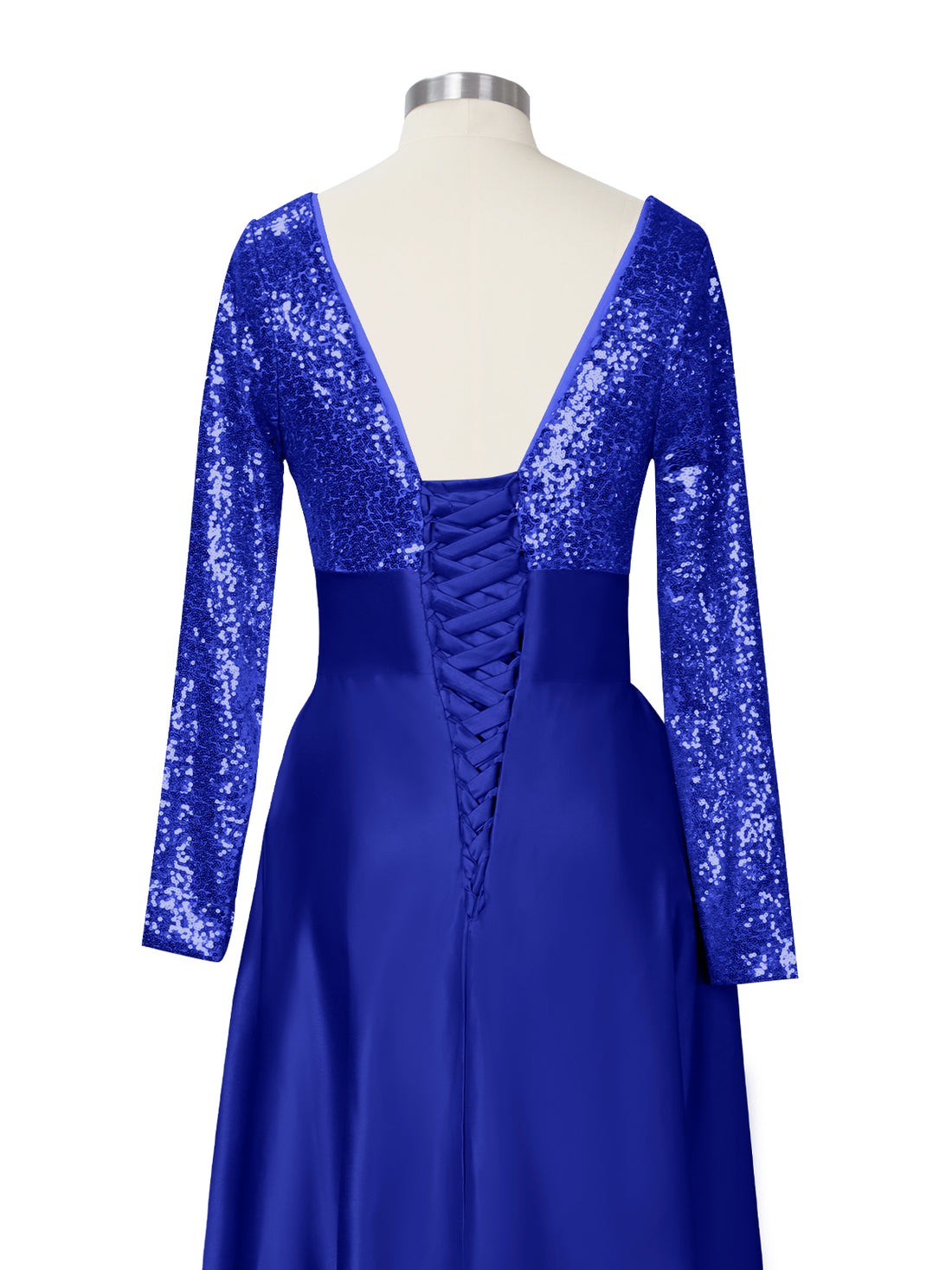 Long Sleeveless Sequin Prom Dress 