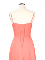 Spaghetti Asymmetrical Bridesmaid Dress 