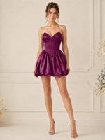 Sweetheart Homecoming Dress with Bubble Skirt 