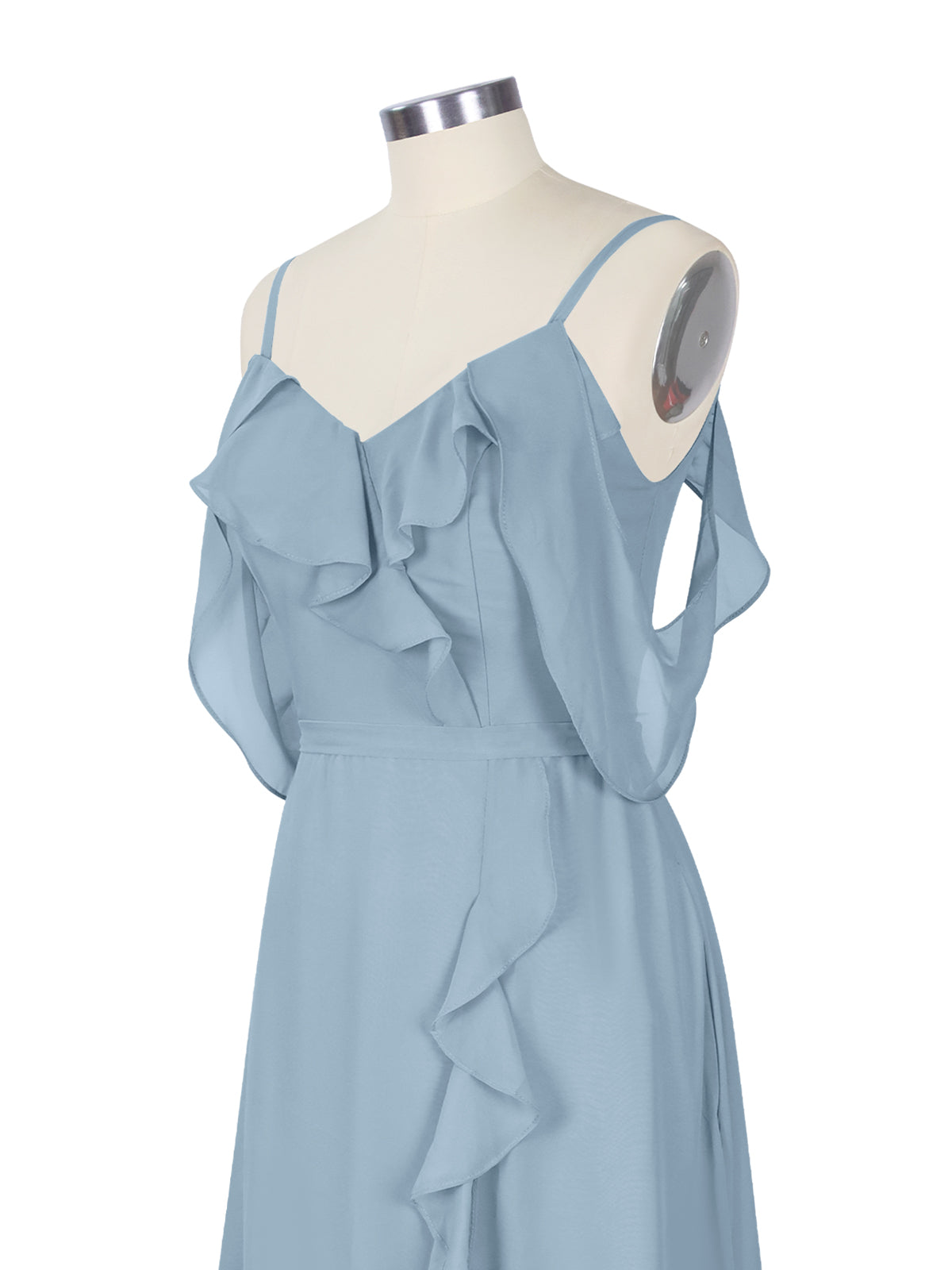 Flowy Spaghetti Bridesmaid Dress 