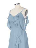 Flowy Spaghetti Bridesmaid Dress 