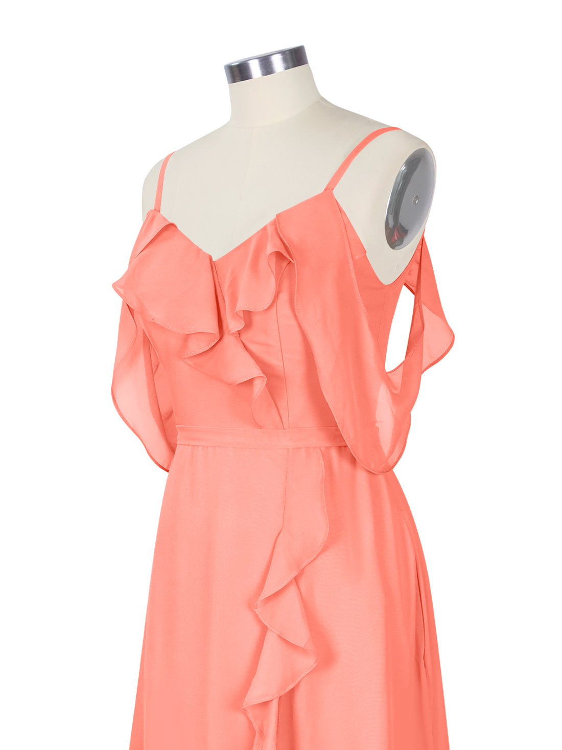 Flowy Spaghetti Bridesmaid Dress 