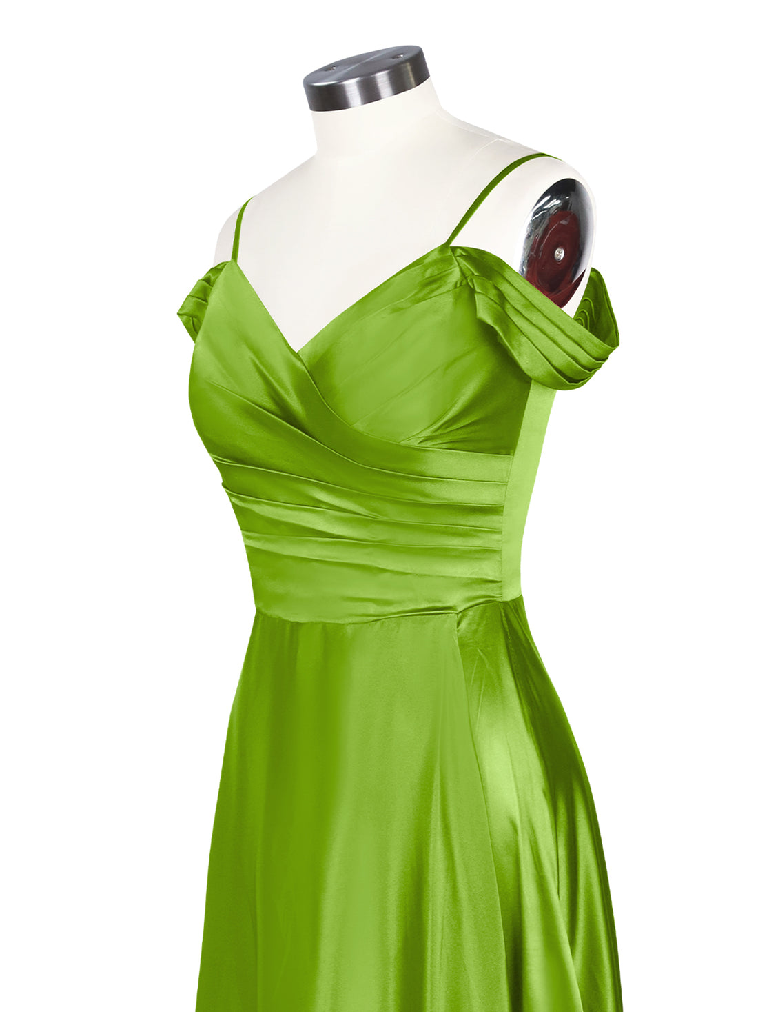 Silk-Like Pleated Prom Dress 