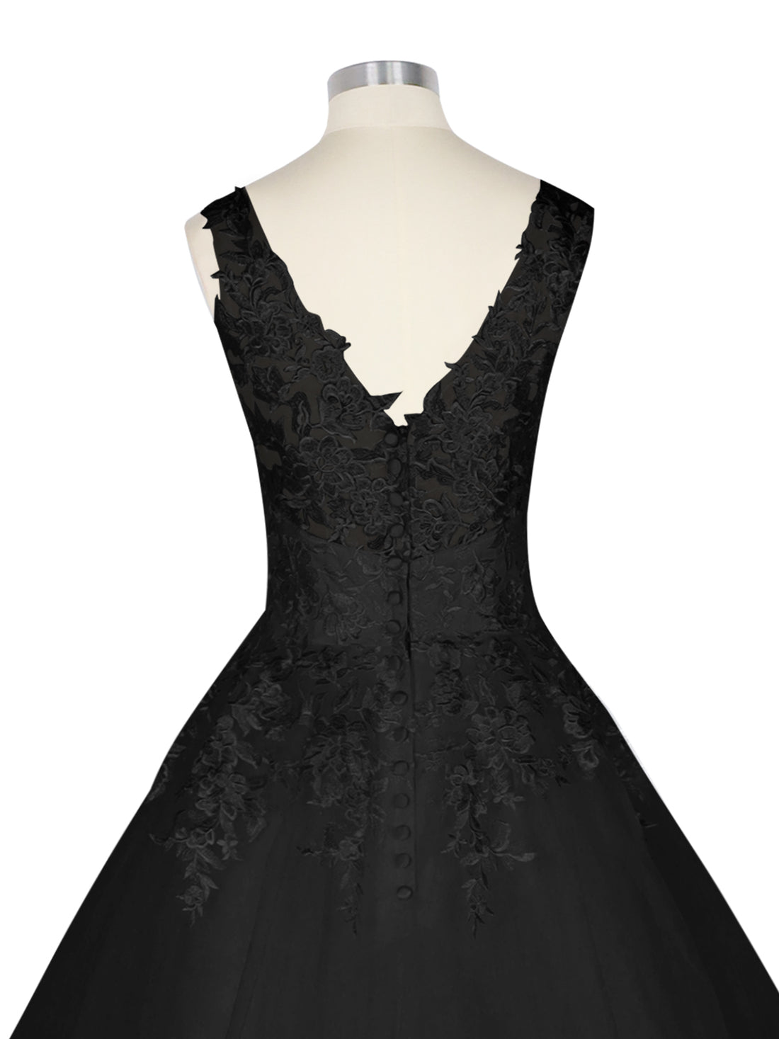 Wide Straps Applique Wedding Dress 