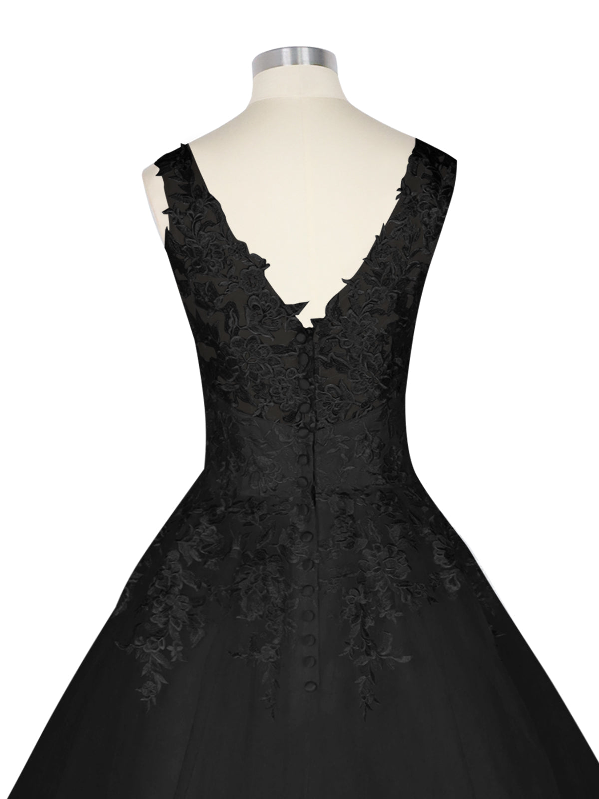 Wide Straps Applique Wedding Dress 