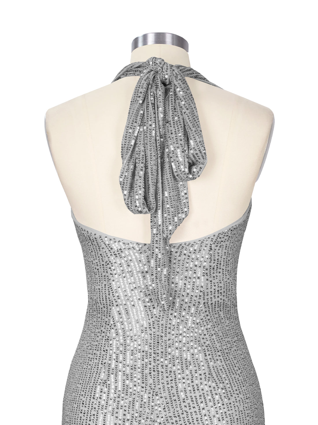 Halter Sequin Sheath Mini Dress 