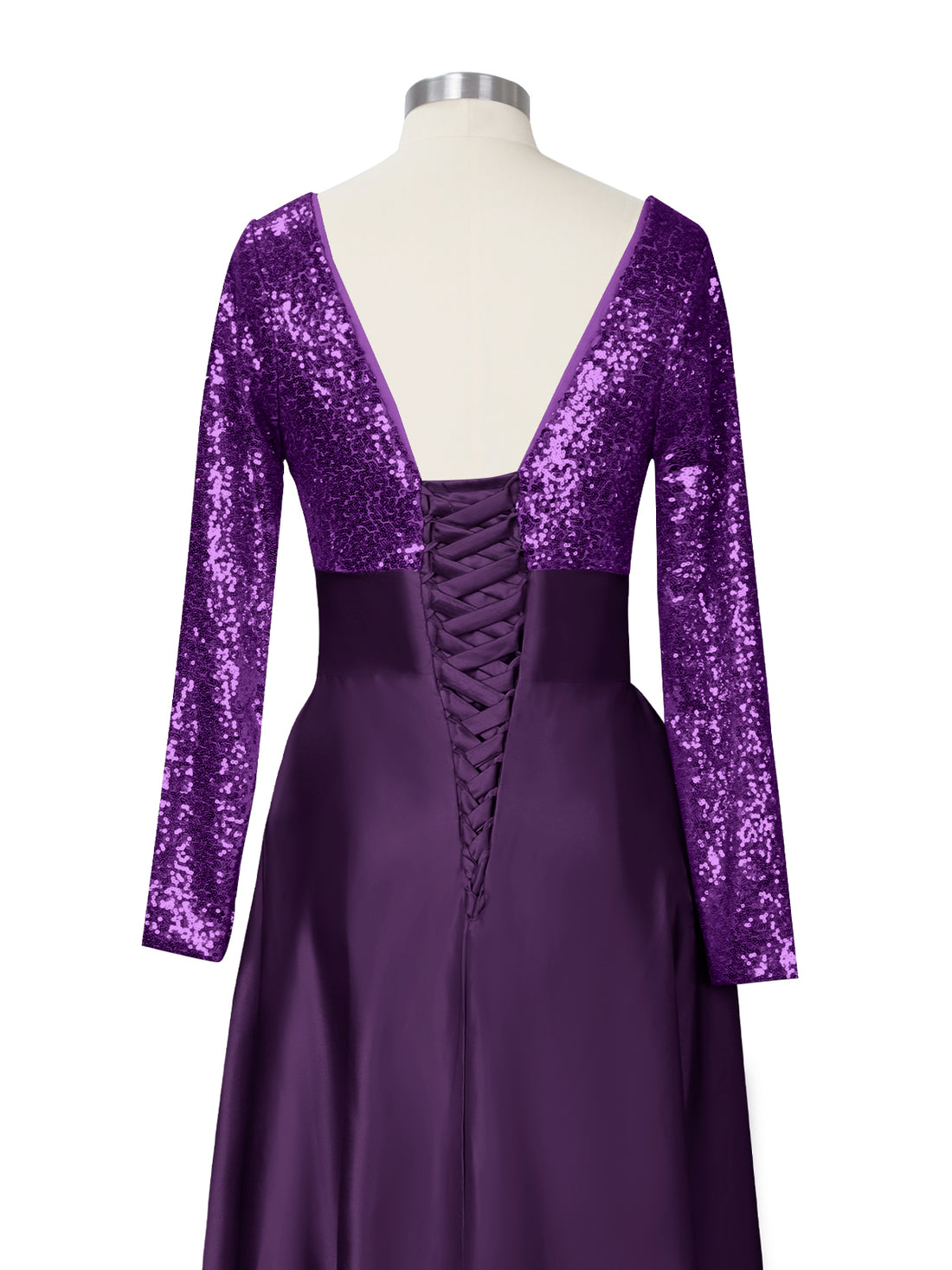 Long Sleeveless Sequin Prom Dress 