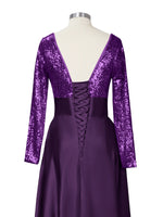 Long Sleeveless Sequin Prom Dress 