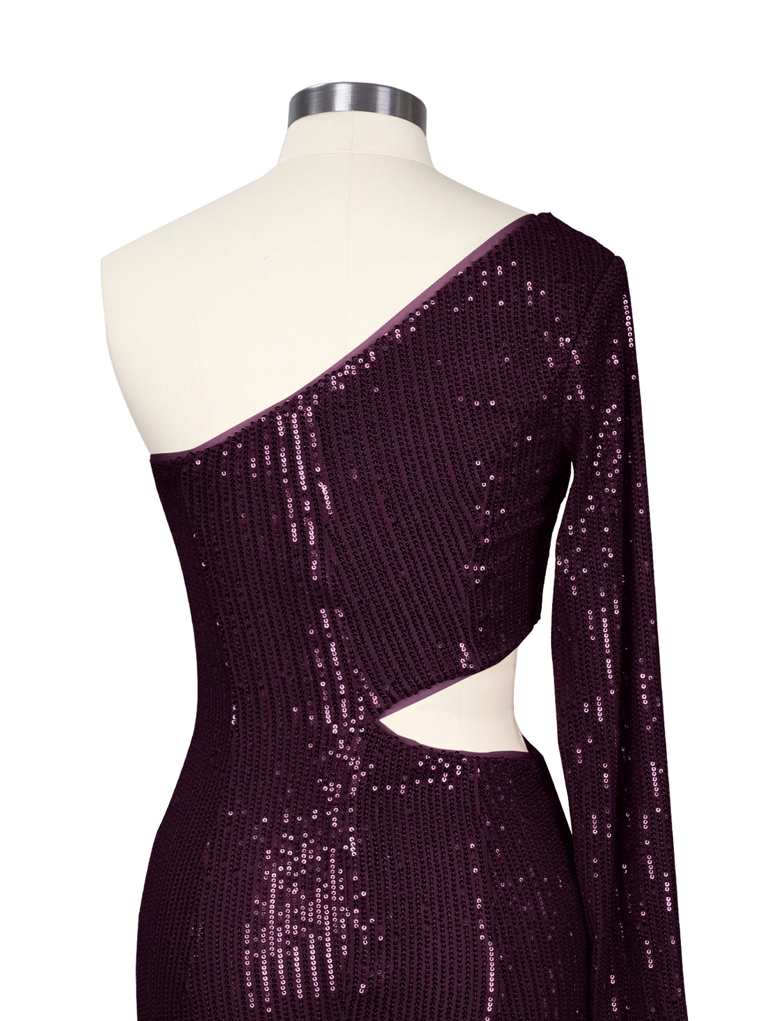 Waist Cutout One Shoulder Mini Dress 