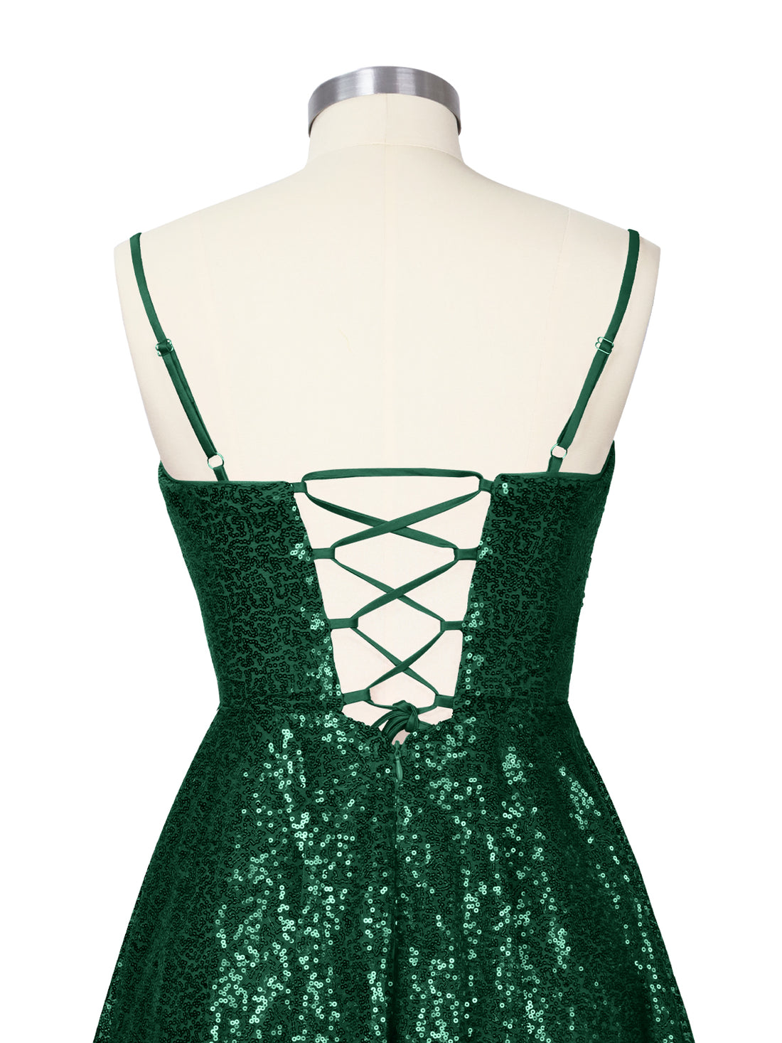 Sequin Scoop Neckline Mini Dress 