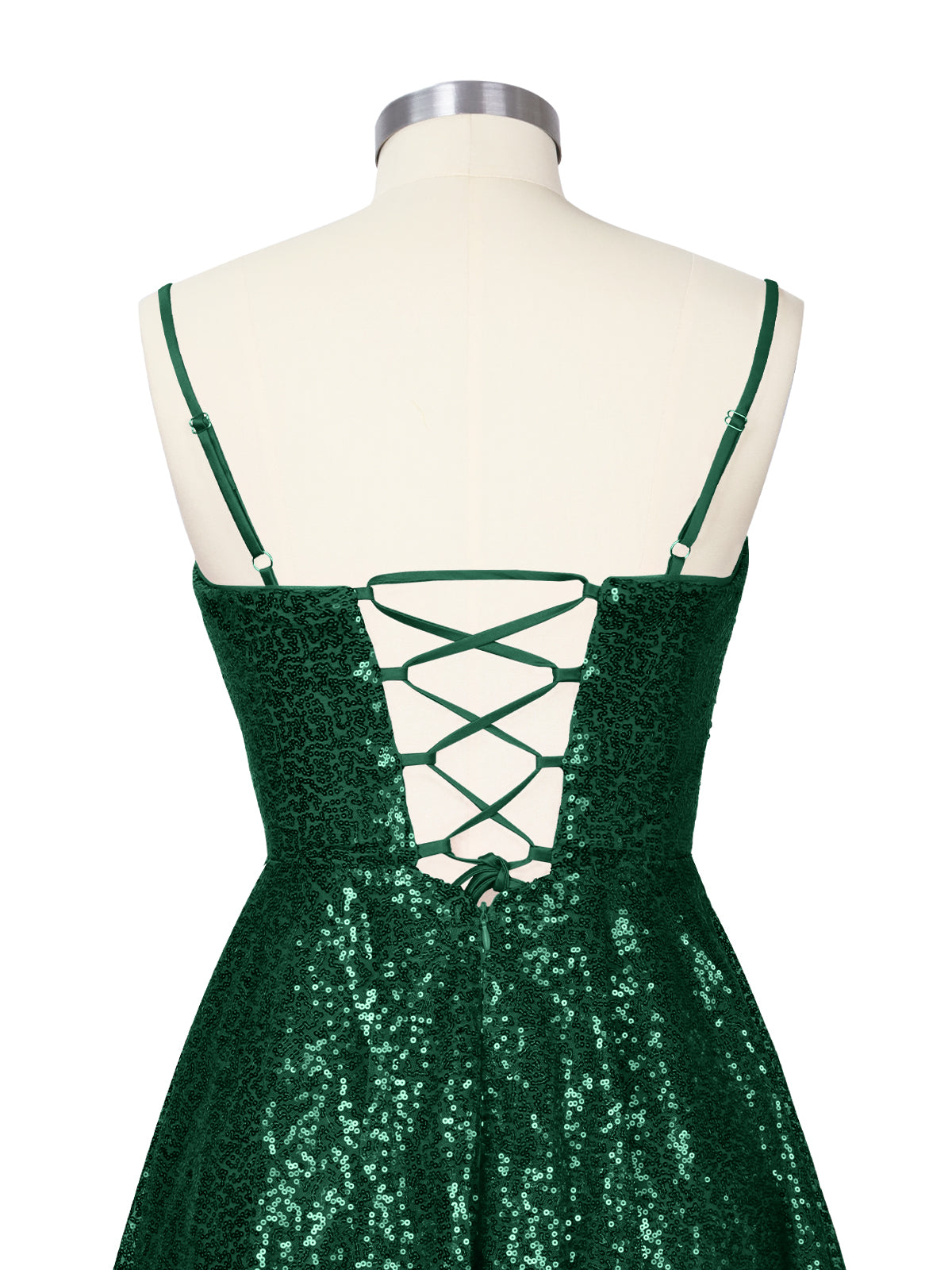 Sequin Scoop Neckline Mini Dress 