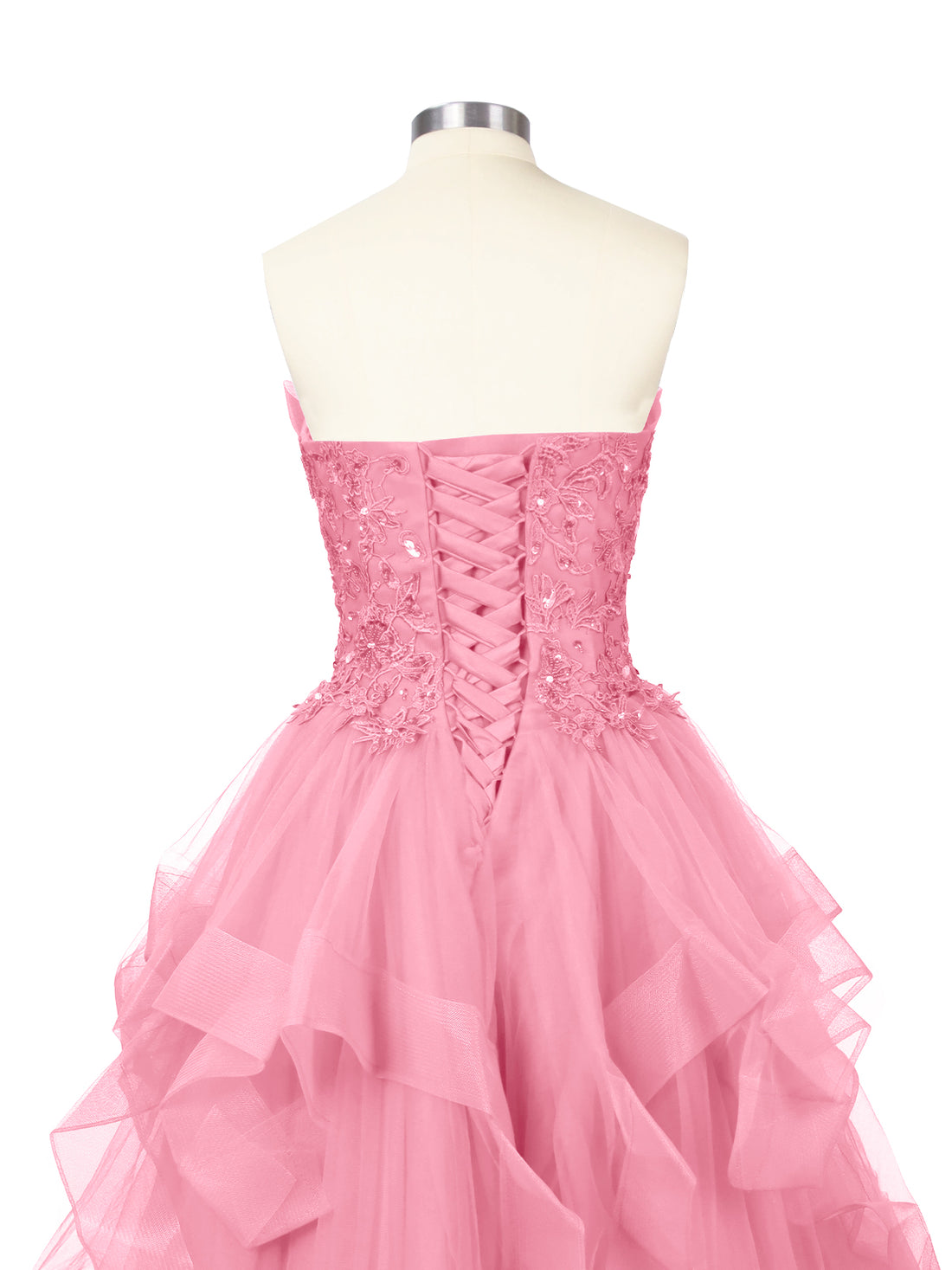 Tiered Strapless Prom Dress 