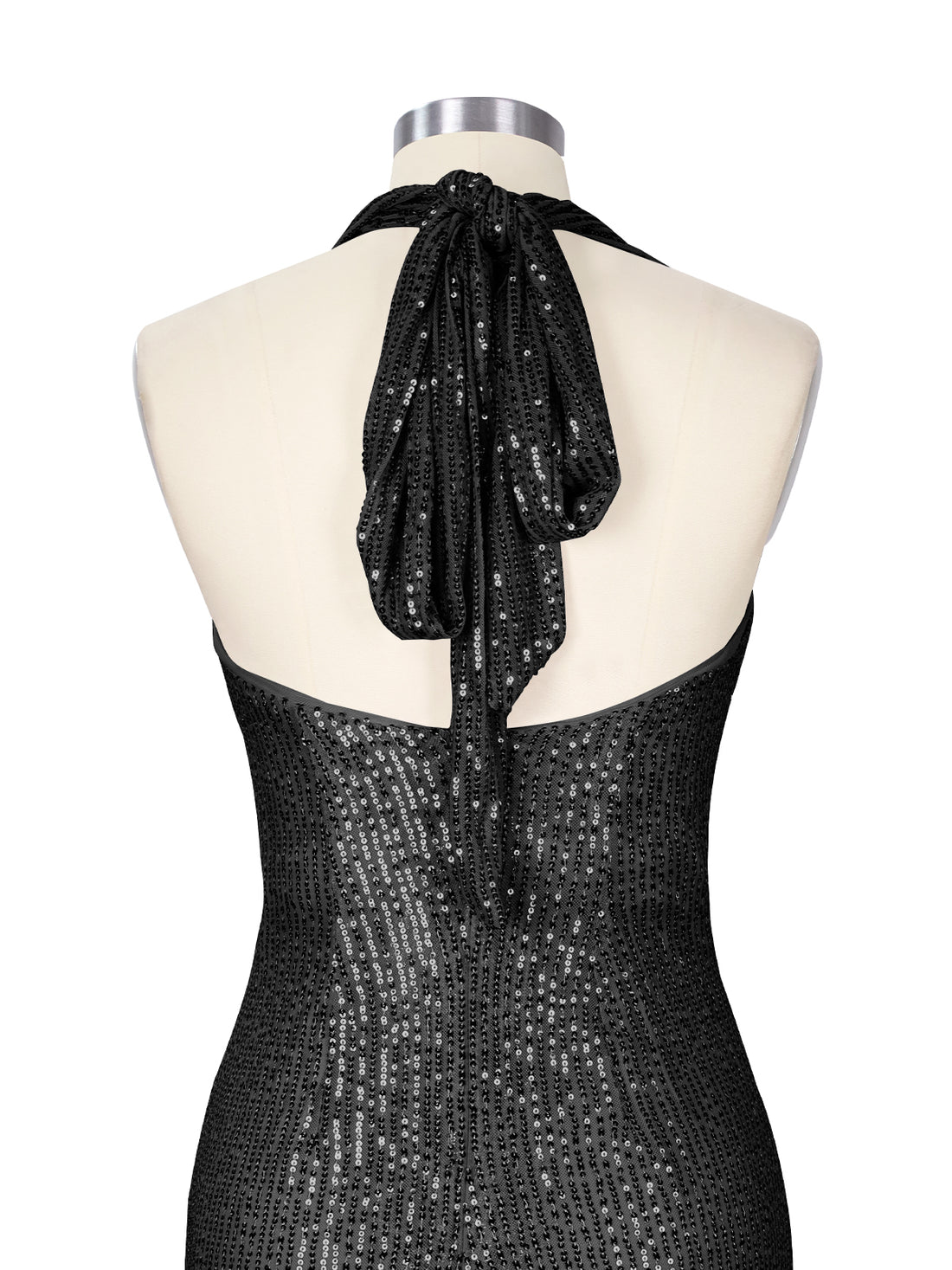 Halter Sequin Sheath Mini Dress 