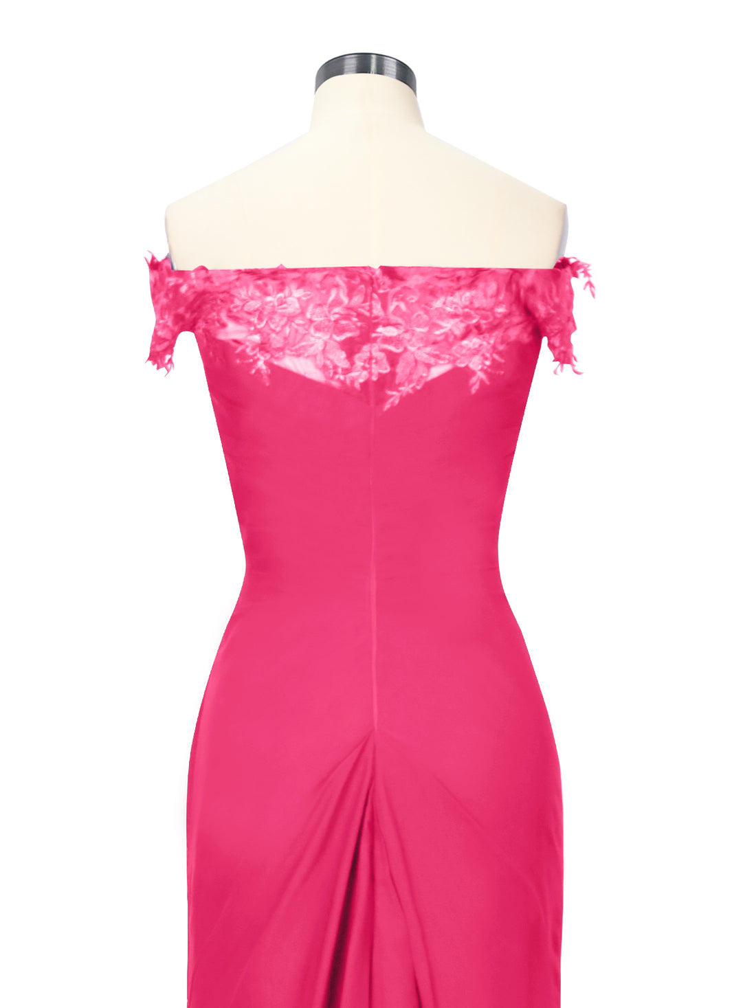 Off-Shoulder Chiffon Sheath Dress 