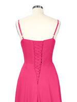 Spaghetti Asymmetrical Bridesmaid Dress 
