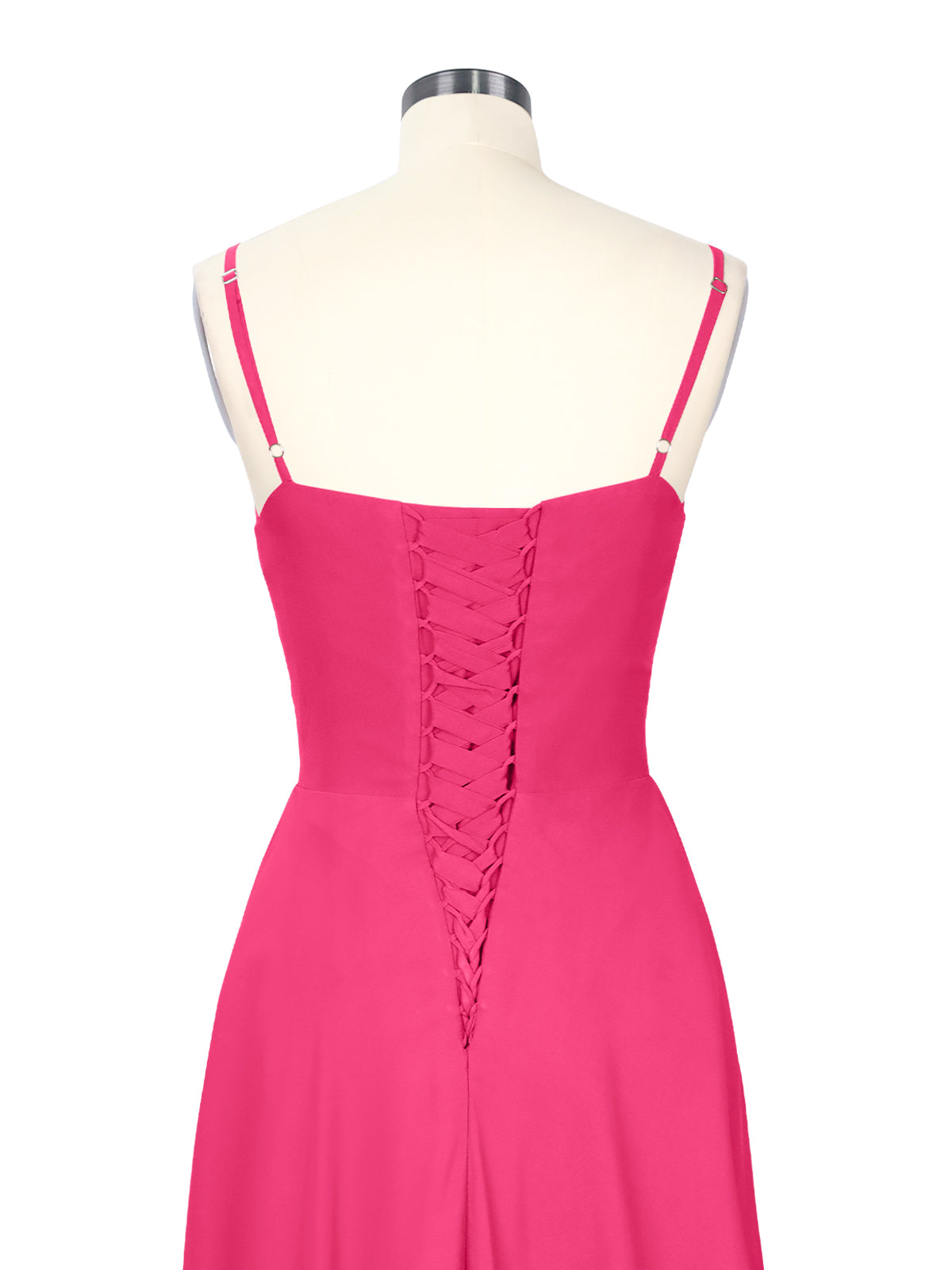 Spaghetti Asymmetrical Bridesmaid Dress 