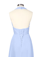 Ruched Halter Bridesmaid Dress 