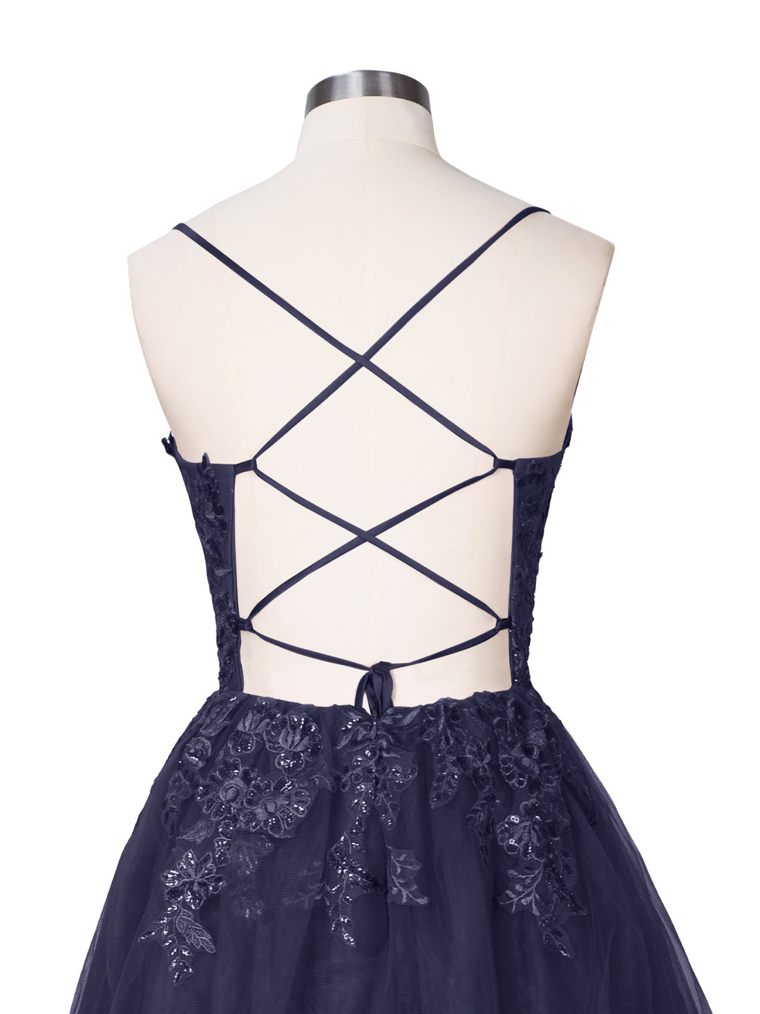 Applique Soft Tulle Mini Dress 