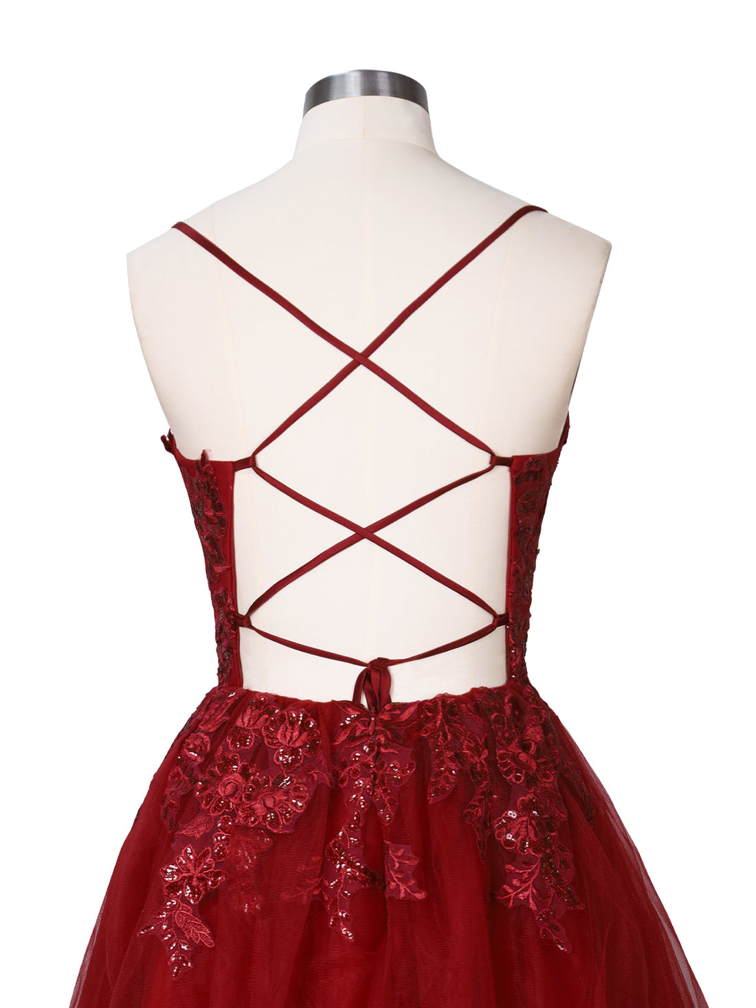Applique Soft Tulle Mini Dress 