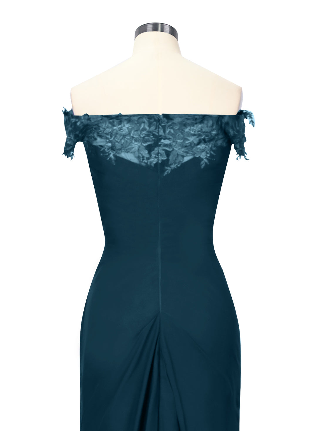 Off-Shoulder Chiffon Sheath Dress 