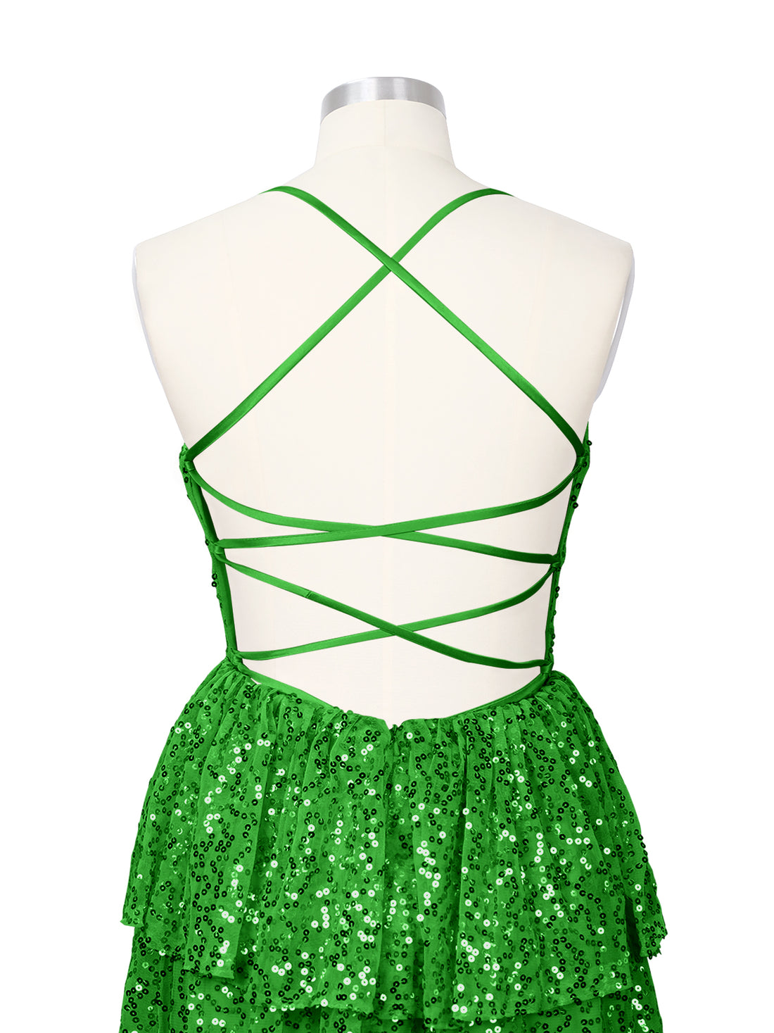 Sequined Halter Flare Mini Dress 