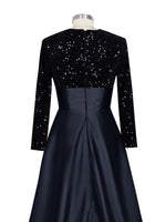 Sequin Jewel Neckline Prom Dress 