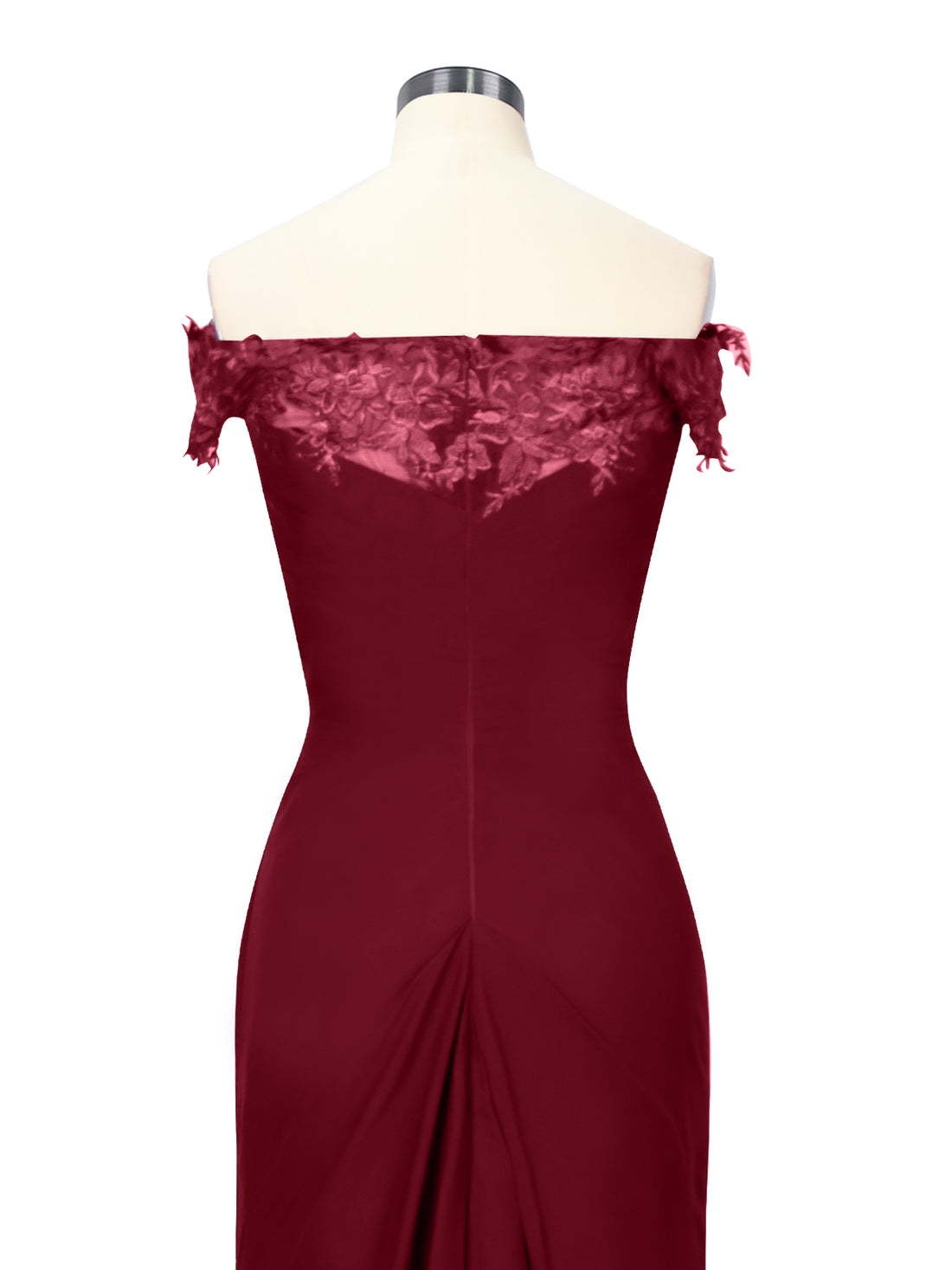 Off-Shoulder Chiffon Sheath Dress 