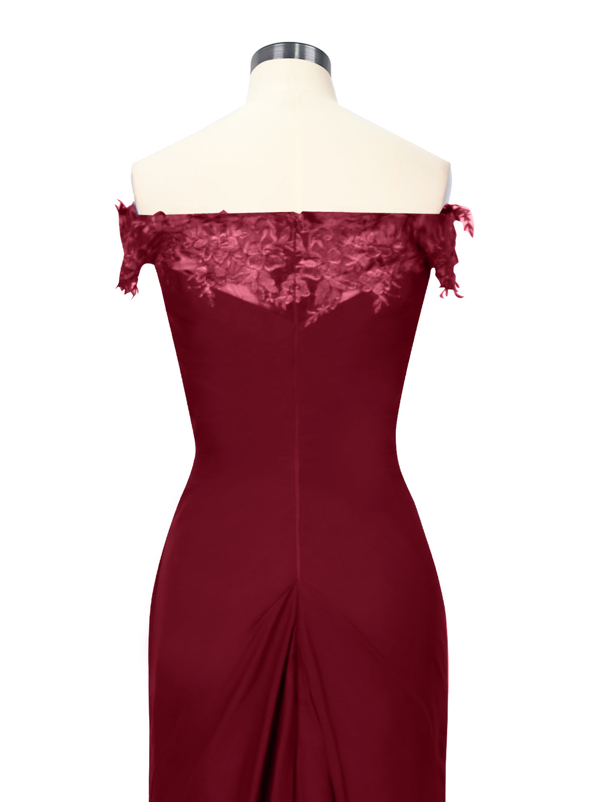 Off-Shoulder Chiffon Sheath Dress 