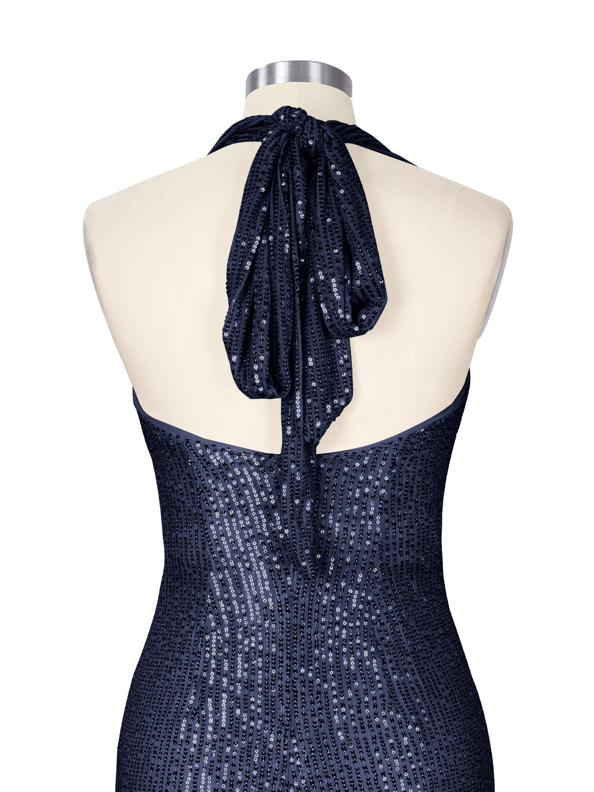 Halter Sequin Sheath Mini Dress 
