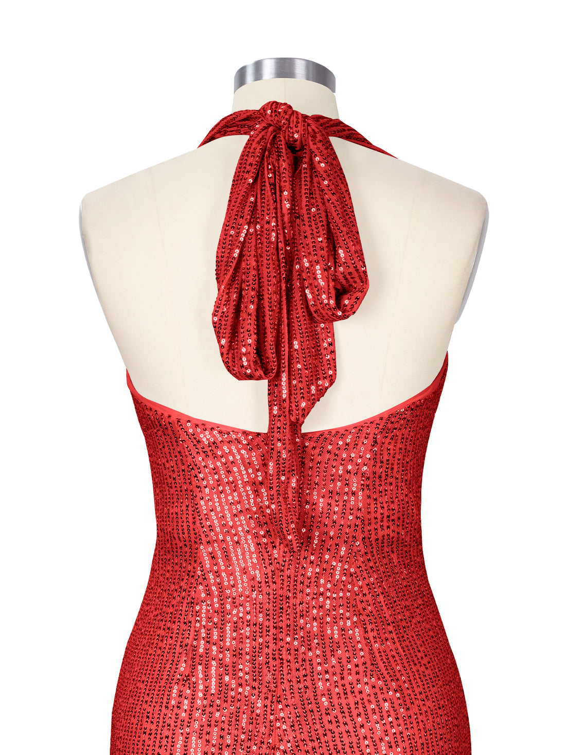 Halter Sequin Sheath Mini Dress 