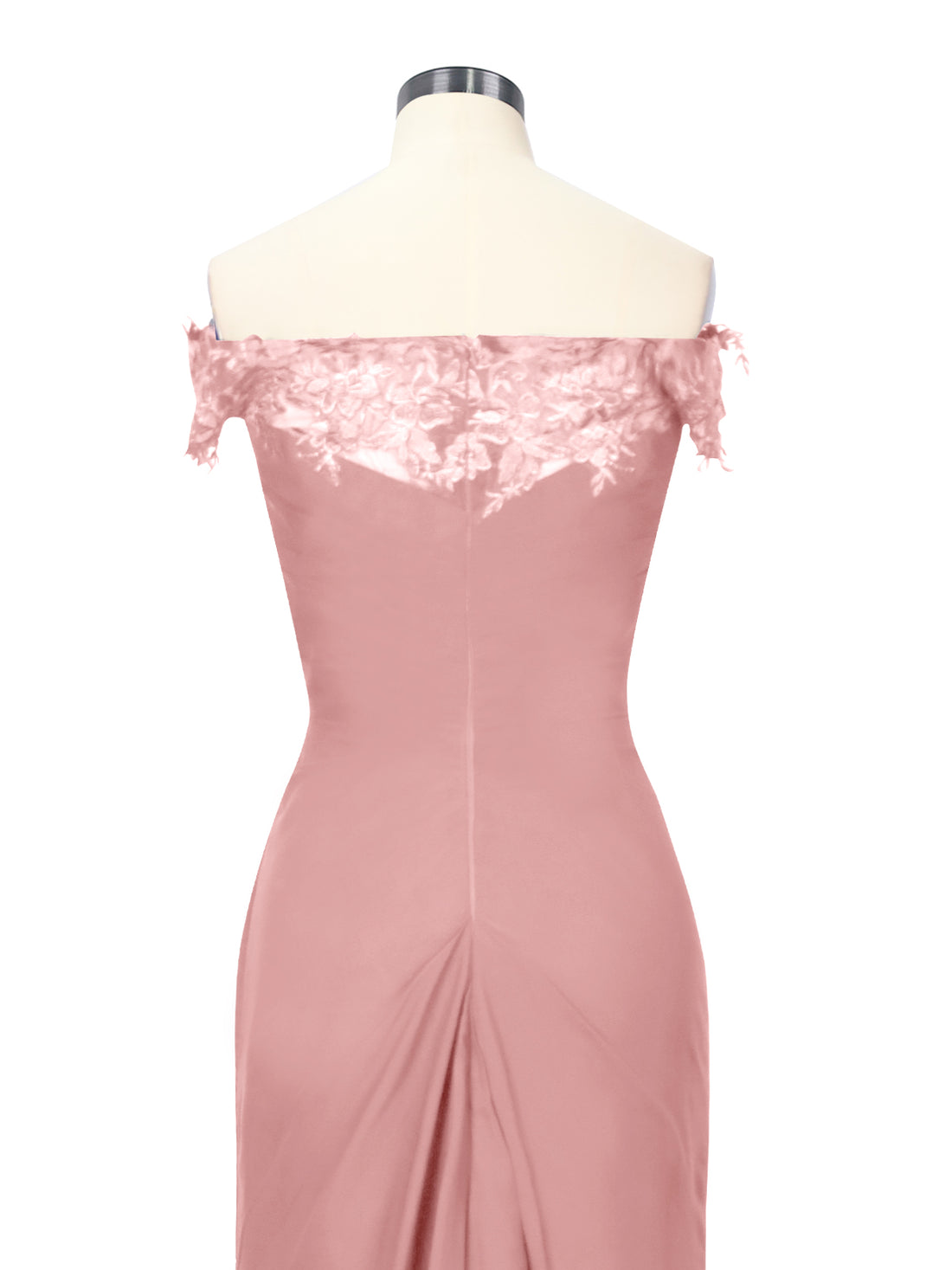 Off-Shoulder Chiffon Sheath Dress 