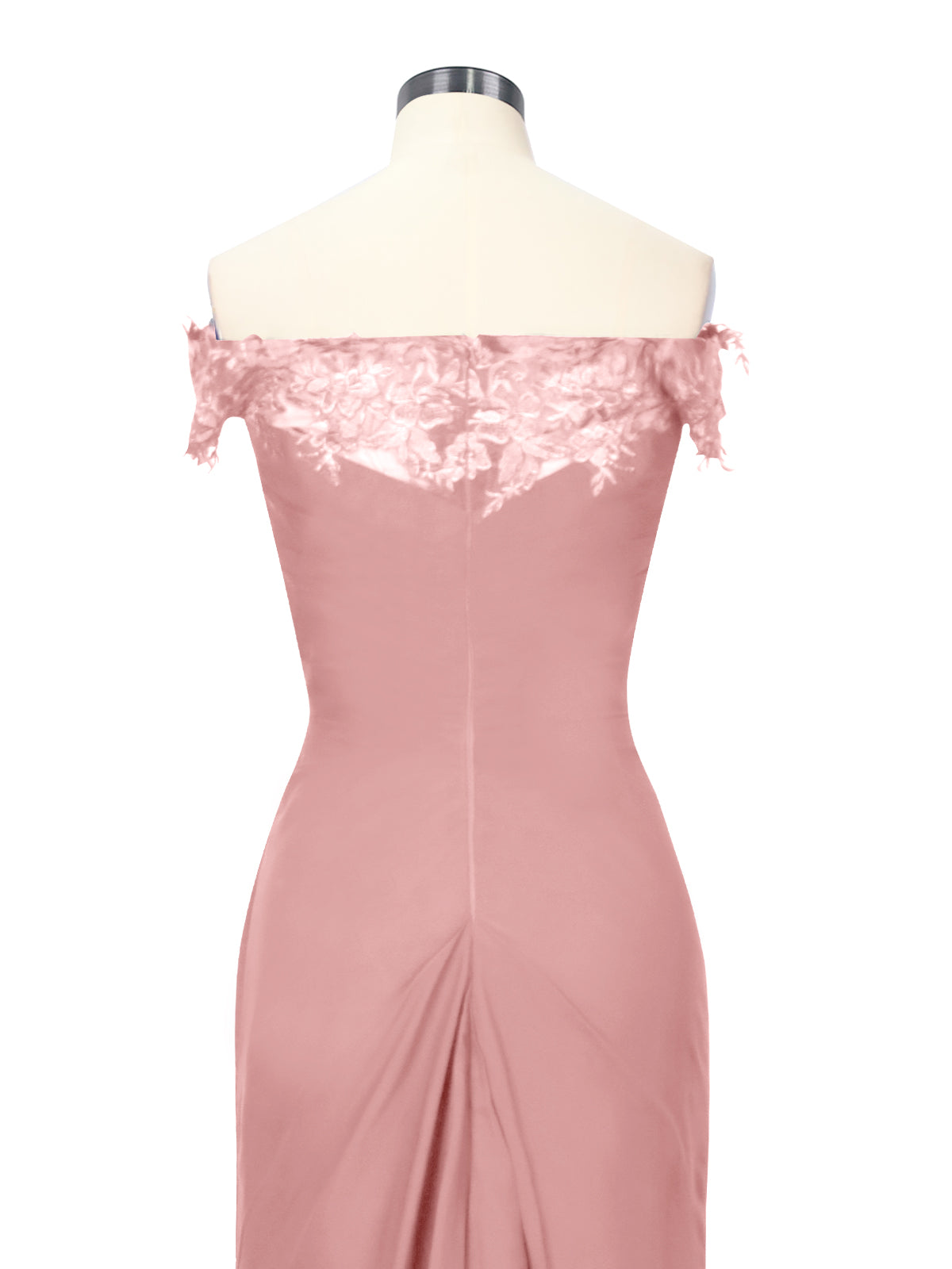 Off-Shoulder Chiffon Sheath Dress 