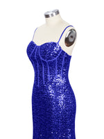 Spaghetti Sheath Prom Dress 