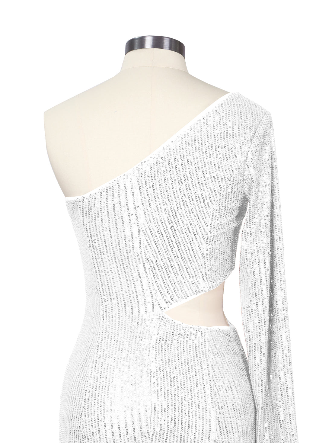 Waist Cutout One Shoulder Mini Dress 