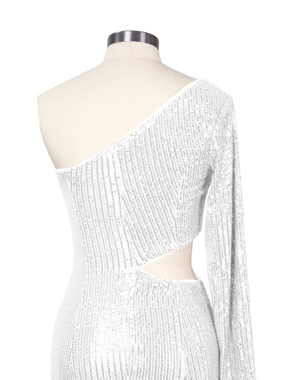 Waist Cutout One Shoulder Mini Dress 