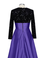 Sequin Jewel Neckline Prom Dress 