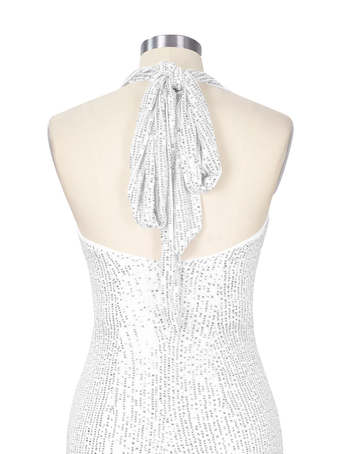 Halter Sequin Sheath Mini Dress 